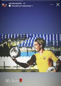 Instagram, Zaniolo e il pallone: 